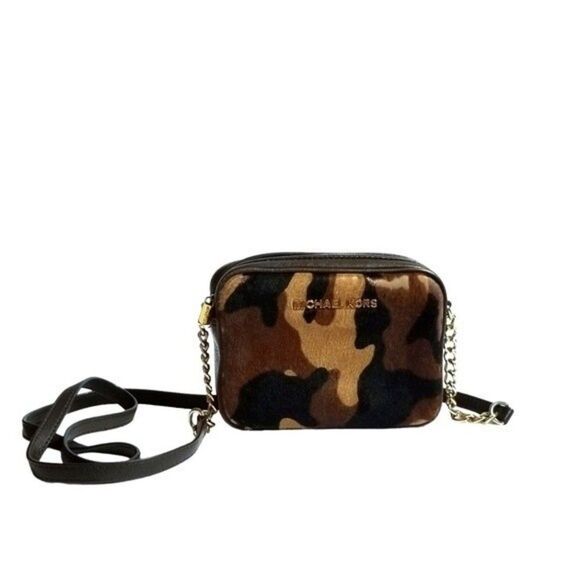 MICHAEL Michael Kors Duffle Camo Leather Hamilton Sm Crossbody Bag NWOT 10 0158 - Picture 9 of 9